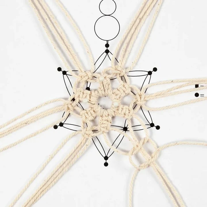 Mini Creative Macrame Snowflake Set