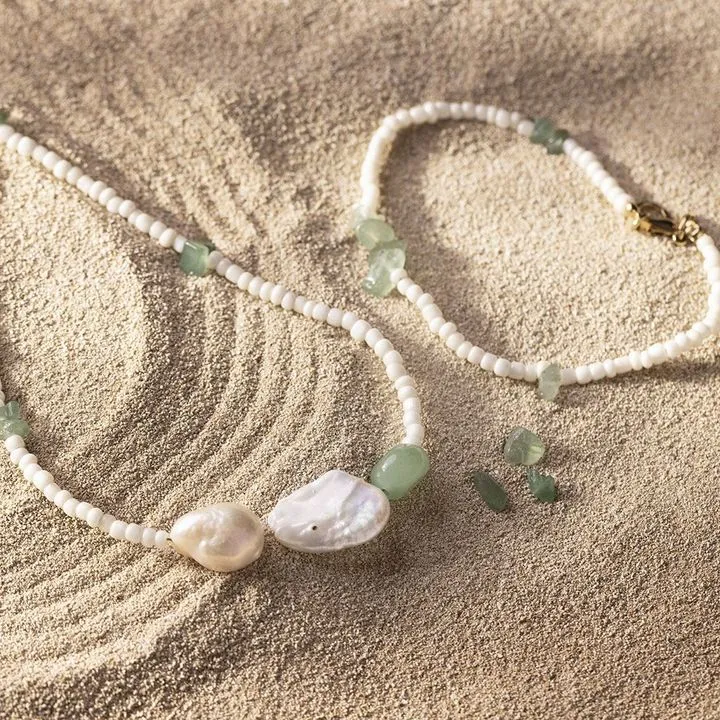 Mini Jewelry-Making Set - Aventurine Bracelet and Earrings