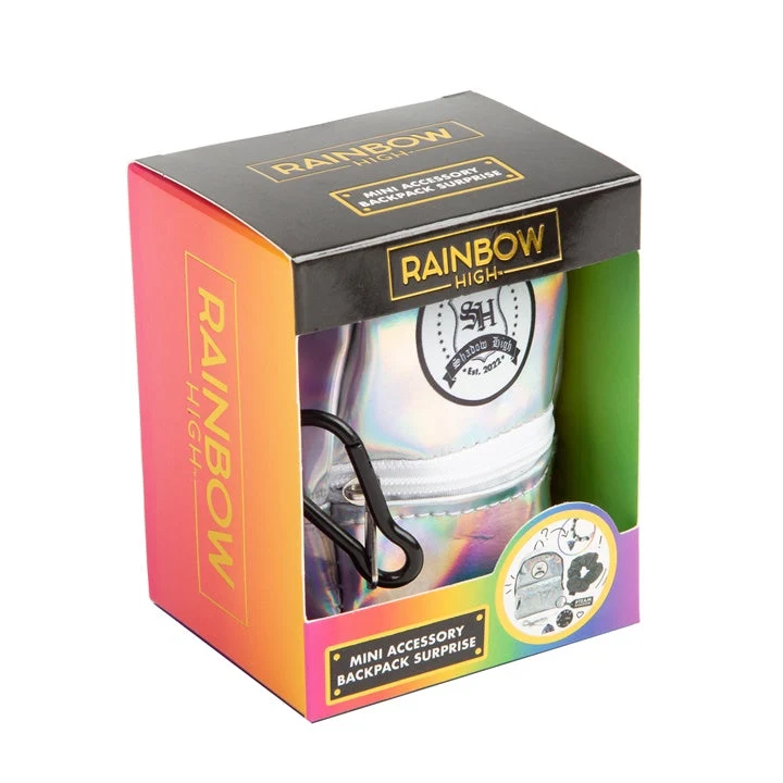 RAINBOW HIGH Mini Backpack with Accessories, Silver