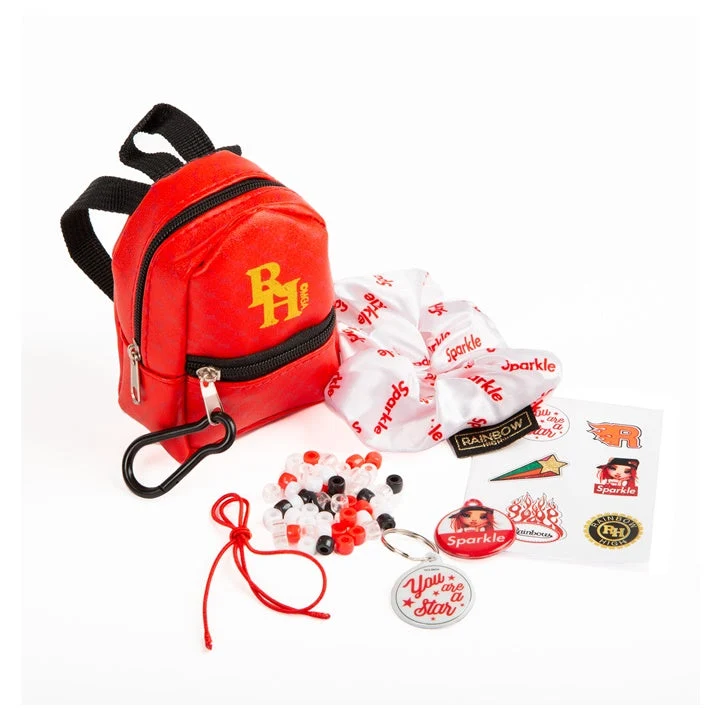 RAINBOW HIGH Mini Backpack with Accessories, Red