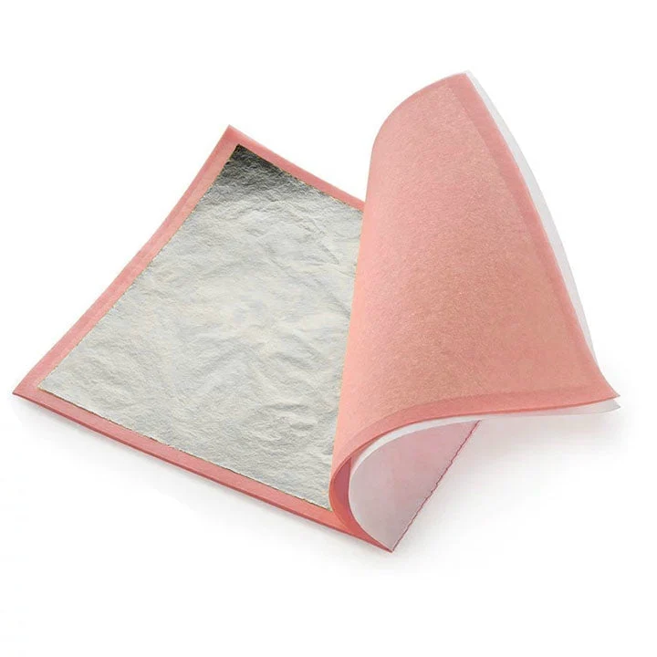 Genuine Silver Leaf Sheets, 9.5x9.5 cm / 25 Sheets