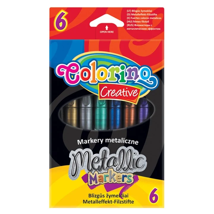 Colorino Metallic Markers, Set of 6