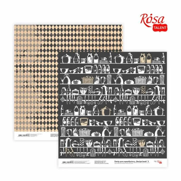 Scrapbooking Papers, 30.48 x 30.48 cm, Recipe Book