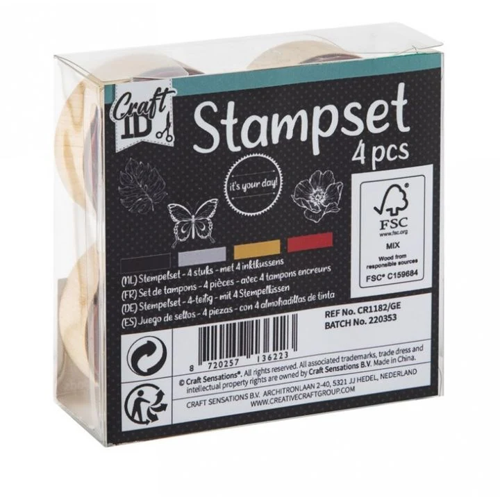 Wooden Nature Stamps Set of 4