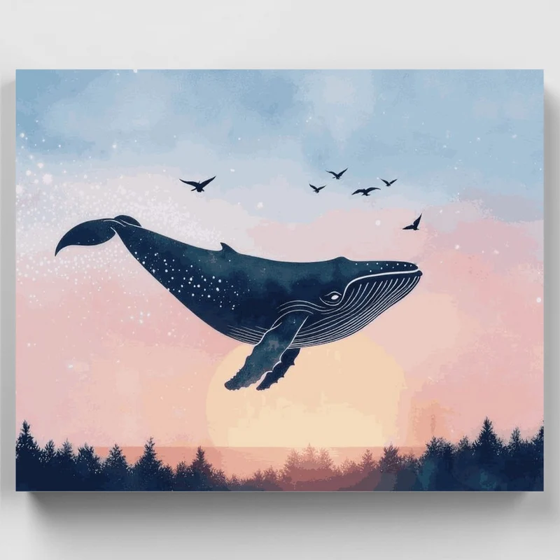 "Skywhale Reverie" Paint by Numbers Kit