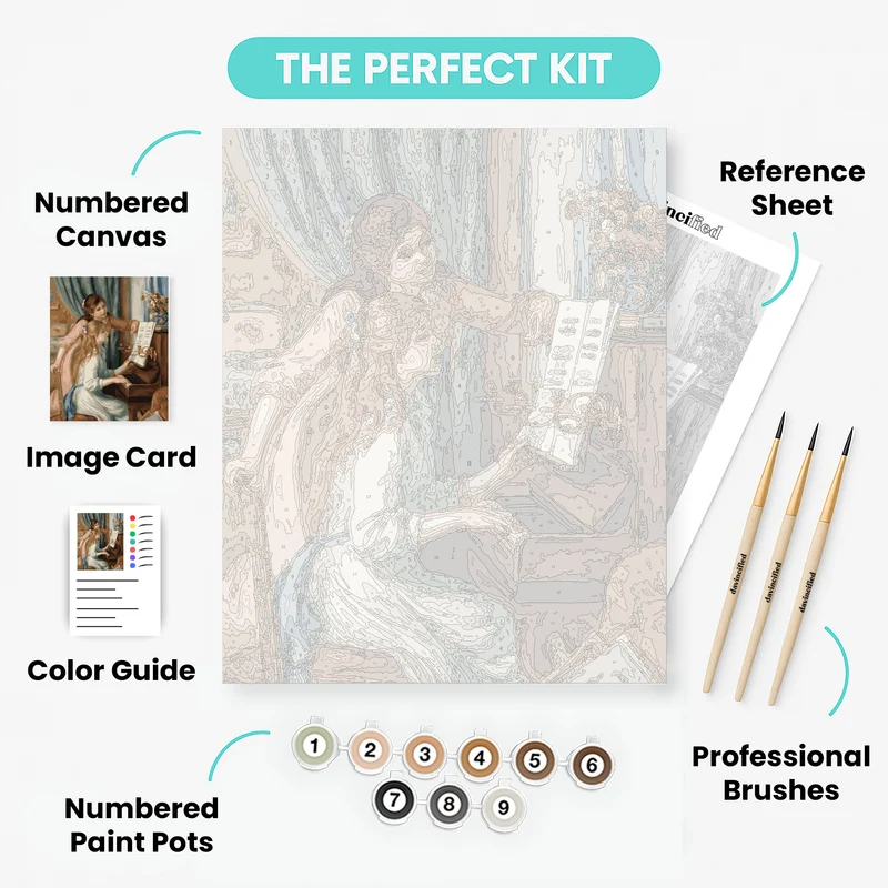 Girls at the Piano - Paint by Numbers Kit