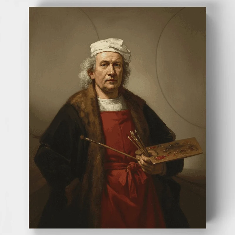 Self-Portrait with Two Circles - Paint by Numbers Kit