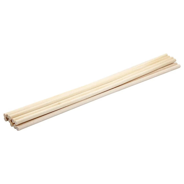 Wooden Sticks, 30 x 0.6 cm, Set of 10