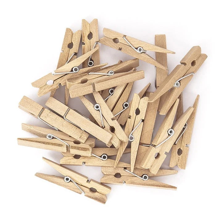 Wooden Clothespins, 4.8 cm, 20 pcs