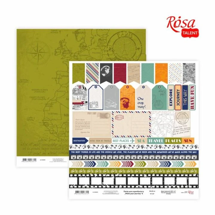 Make your journey Scrapbooking Papers 30.48 x 30.48 cm