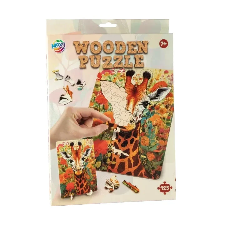 Wooden Giraffe Puzzle, 130 pcs