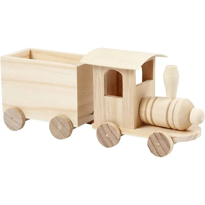 Wooden Train for Decorating, 22 cm