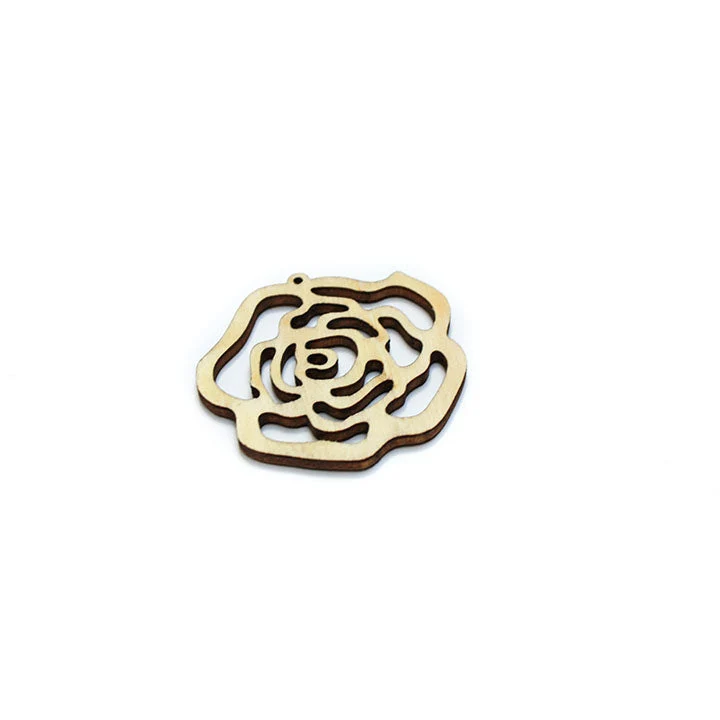 Wooden Blank for Jewelry Making, Flower