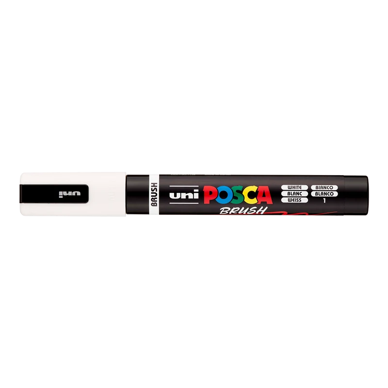 Posca akrylový popisovač PC-5BR, 1 - 4 mm, biela