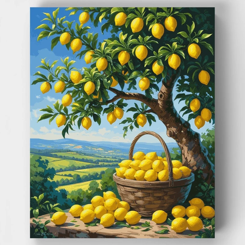 Lemon Tree Harvest - Paint by Numbers Kit