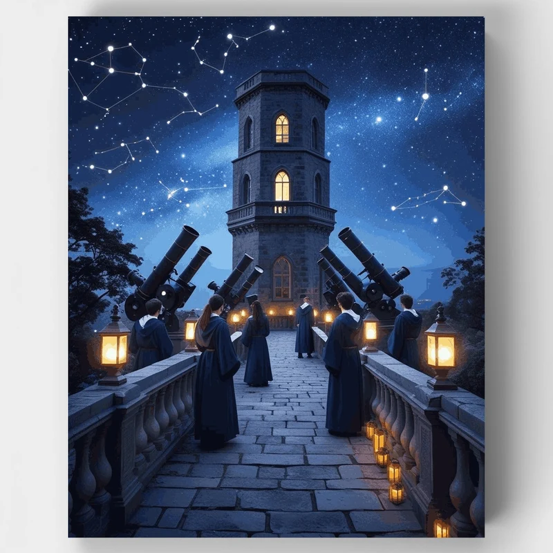 Celestial Observatory Tower - Paint by Numbers Kit