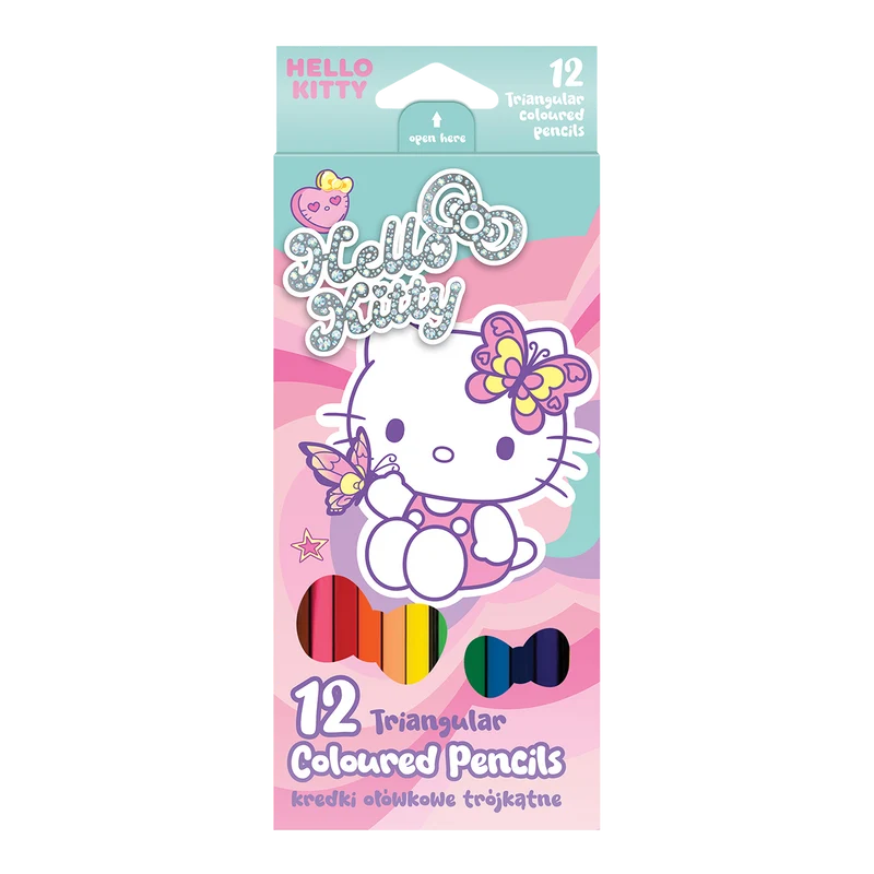 Trokutaste drvene bojice Colorino Hello Kitty - 12 boja