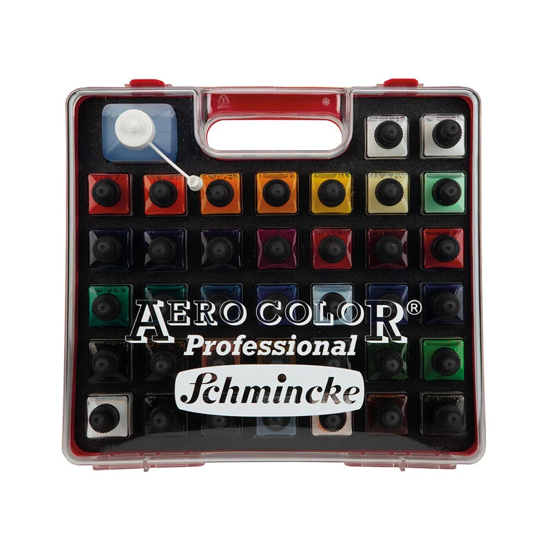Set akrilnih barv Schmincke AERO 37 x 28 ml + čistilno sredstvo AERO CLEAN RAPID