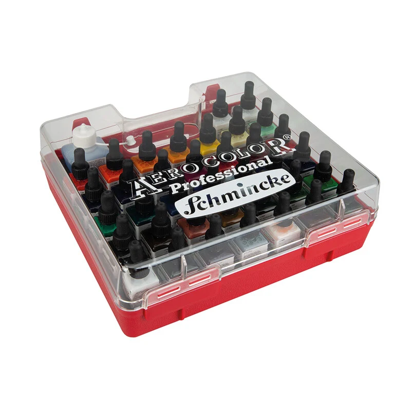 Set akrilnih barv Schmincke AERO 37 x 28 ml + čistilno sredstvo AERO CLEAN RAPID