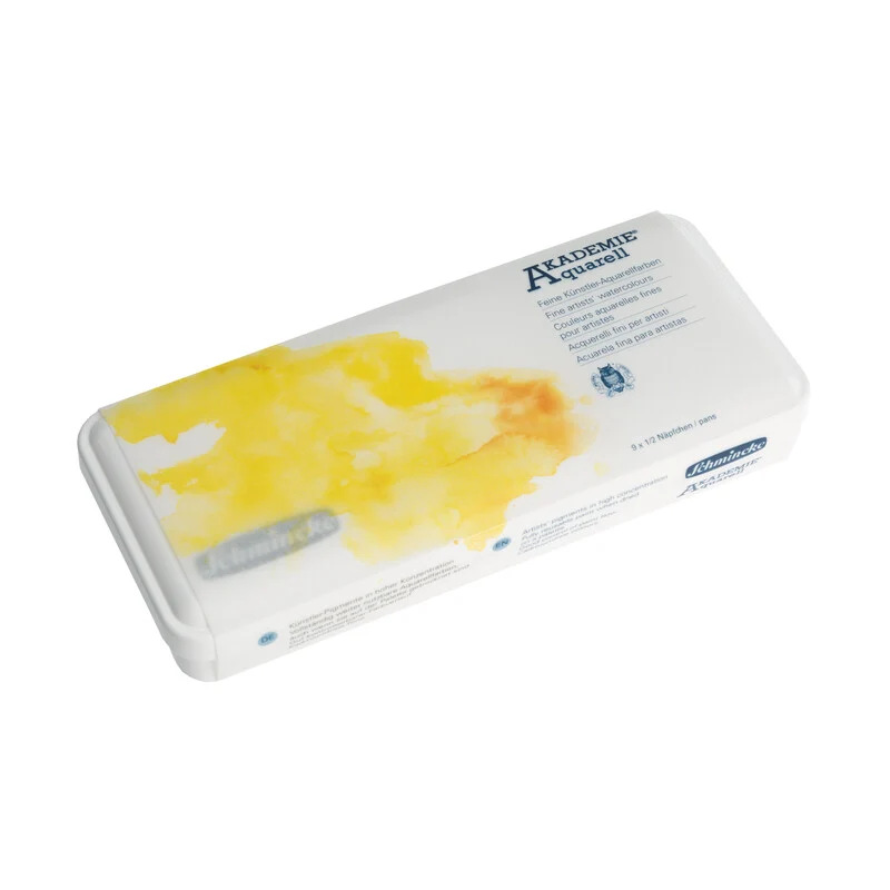 Σετ ακουαρέλας Schmincke AKADEMIE Aquarell σε πλαστική κασετίνα – 9 x 1/2 pans