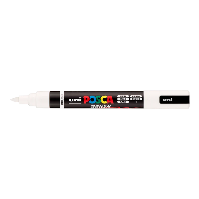 Ακρυλικός μαρκαδόρος Posca PC-5BR, 1 - 4 mm, λευκό