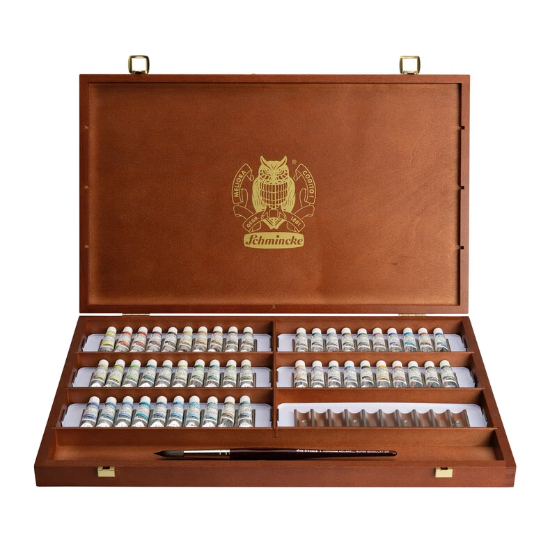 Schmincke HORADAM drevený box, 50 x 5 ml Super Granulation
