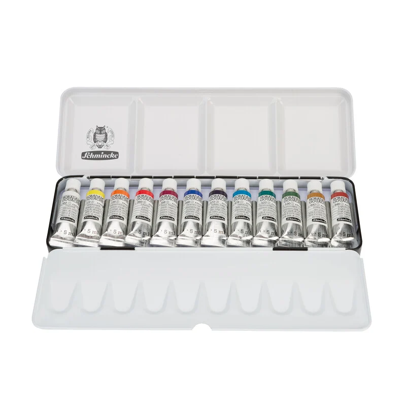 Гваш бои Schmincke HORADAM в метална кутия, 12 x 5 ml