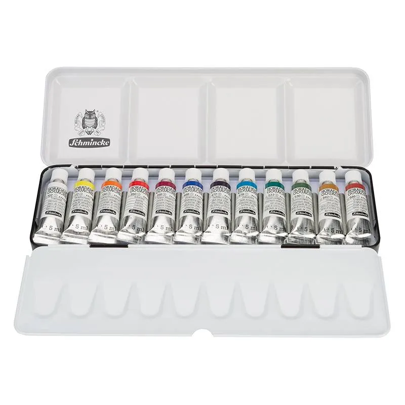 Colori a gouache Schmincke HORADAM in set di metallo, 12 x 5 ml