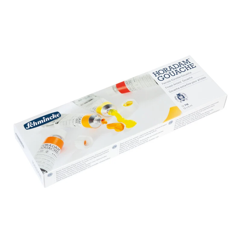 Gvašové farby Schmincke HORADAM v kovovom sete, 12 x 5 ml