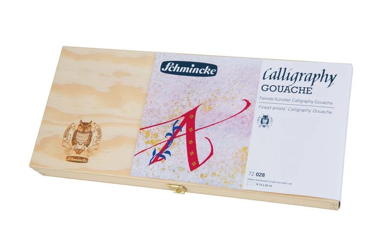 Drveni set gvaš boja Schmincke Calligraphy Gouache 12 x 20 ml