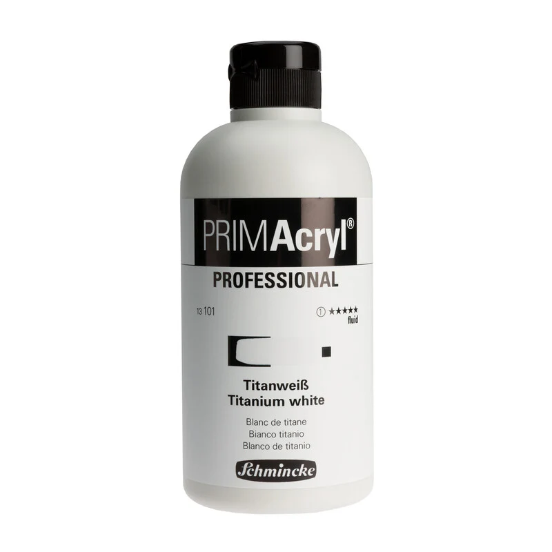 Acrylfarbe Schmincke PRIMAcryl Professional Fluid 500 ml – Titanweiß