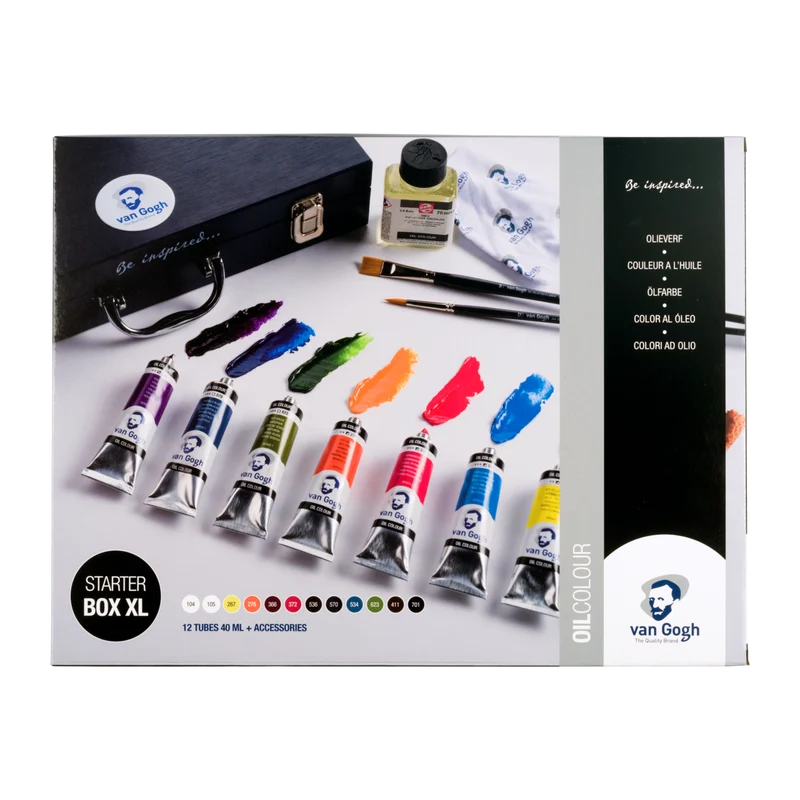 Set di colori a olio ROYAL TALENS Van Gogh cassetta iniziale XL 12 x 40 ml + accessori
