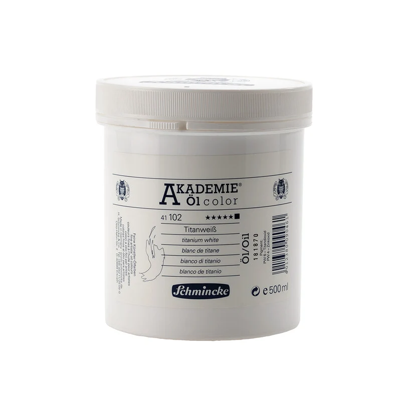 Oljna barva Schmincke AKADEMIE 500 ml Titanium white