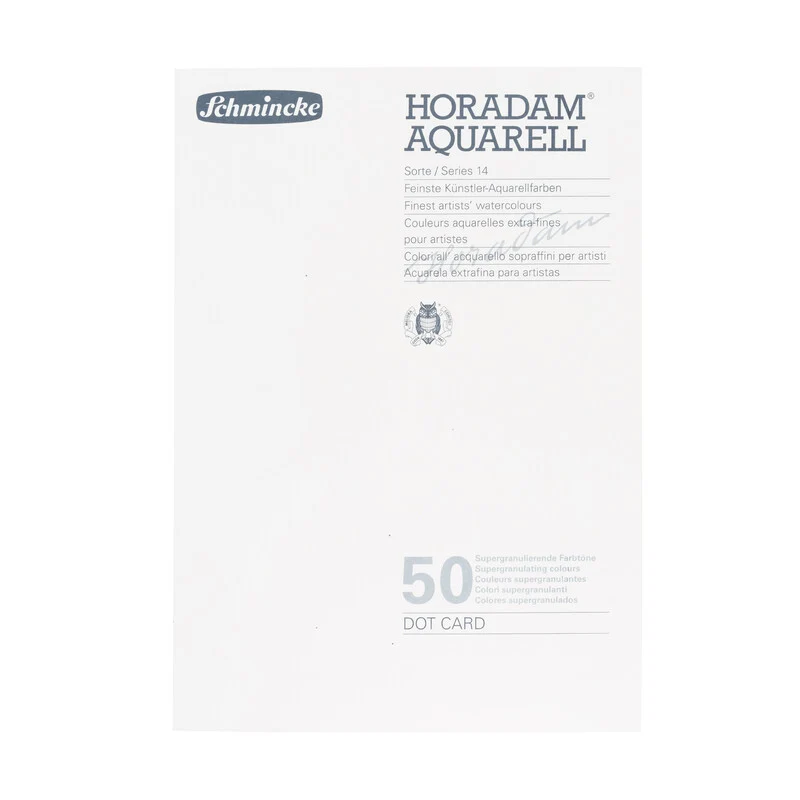 Barvna karta Schmincke HORADAM Aquarell Dot Card Super Granulation - 50 barv