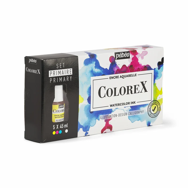 Pebeo Colorex set akvarelnih tinti 5 x 45 ml