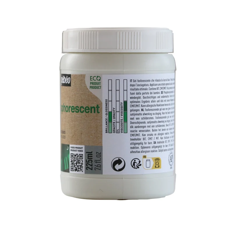 Fosforeskujúci akrylový gél PEBEO Origin 225 ml – zelený