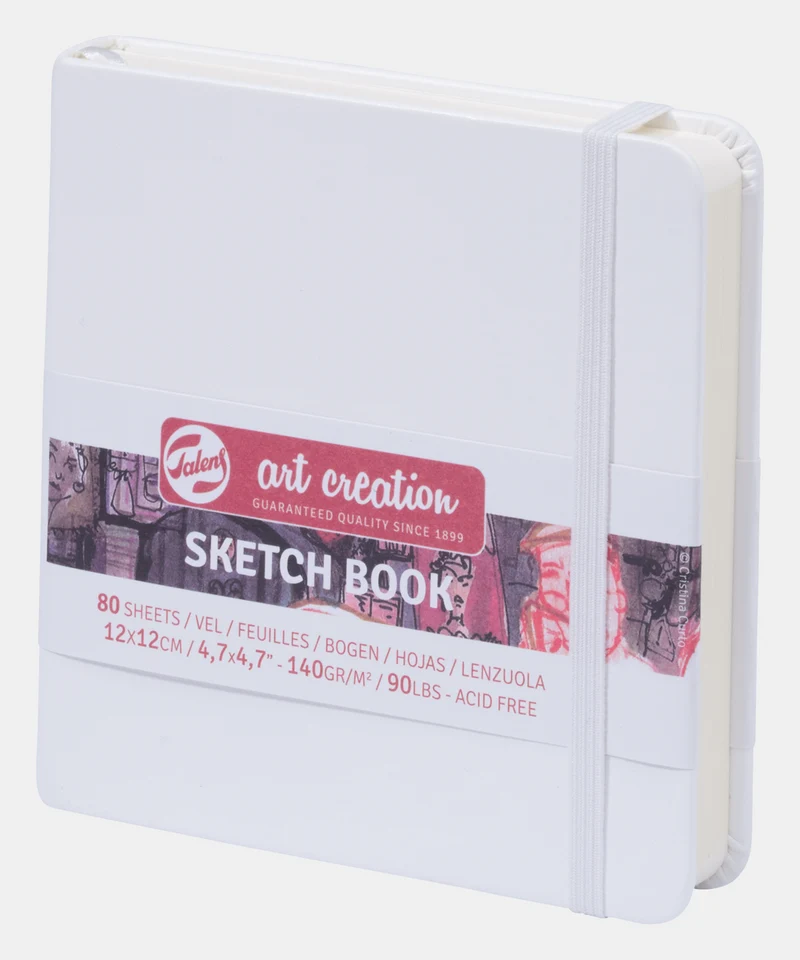 Skizzenbuch ROYAL TALENS Art Creation Weiß 12 x 12 cm, 140 g/m², 80 Blatt