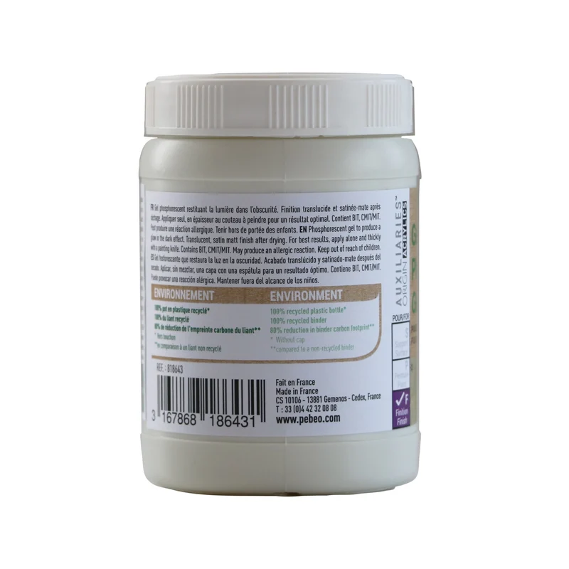 Фосфоресциращ акрилен гел PEBEO Origin 225 ml – зелен