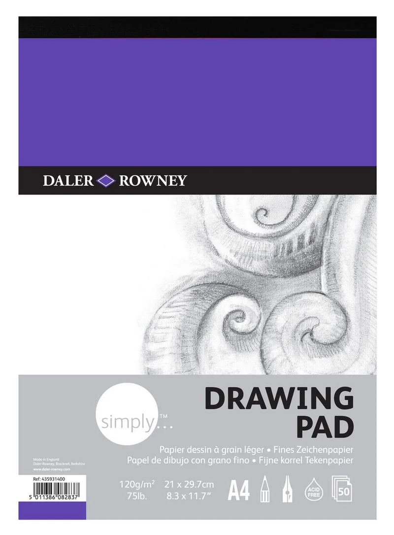 DALER ROWNEY Simply skicirka A4 120 g 50 listov lepljena