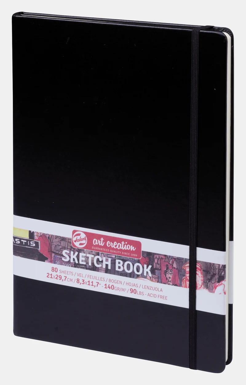 ROYAL TALENS Art Creation Skizzenbuch Schwarz 21 x 30 cm, 140 g/m², 90 Blatt