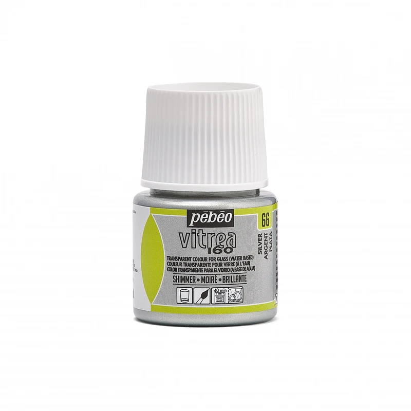 Pebeo Vitrea 160 vitrážová farba na sklo 45 ml Shimmer Silver