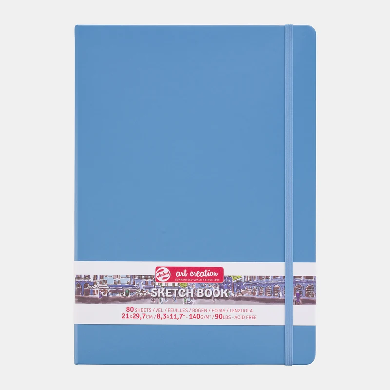 Μπλοκ σχεδίου Talens Art Creation Light Blue 21 x 30 cm, 140 g, 80 φύλλα