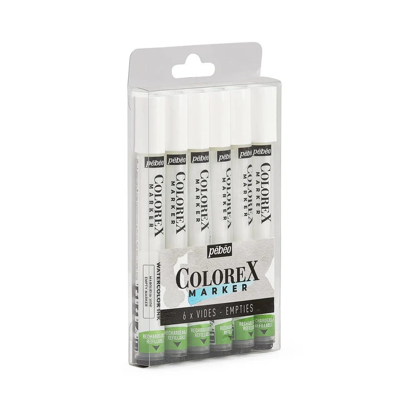 Pebeo Colorex set di pennarelli vuoti ricaricabili 6 pz