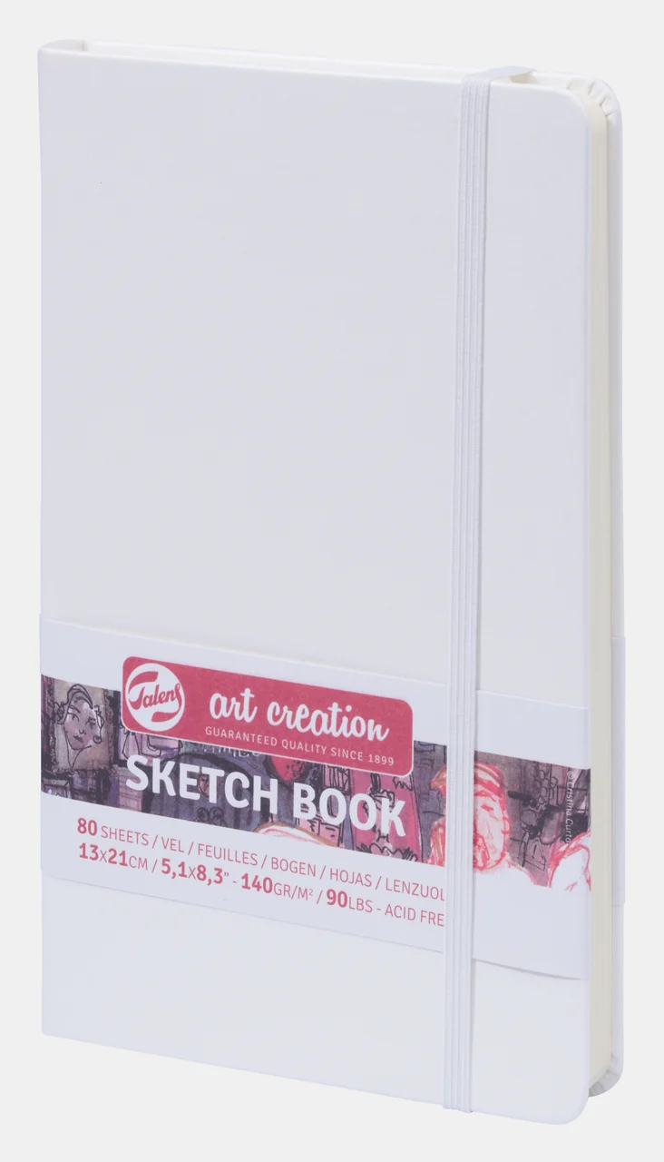Sketchbook Talens Art Creation White 13 x 21 cm, 140 g, 80 fogli, copertina rigida