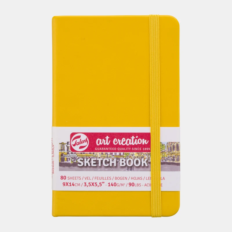 Μπλοκ σχεδίου Talens Art Creation Golden Yellow 9 x 14 cm, 140 g, 80 φύλλα - σκληρό εξώφυλλο