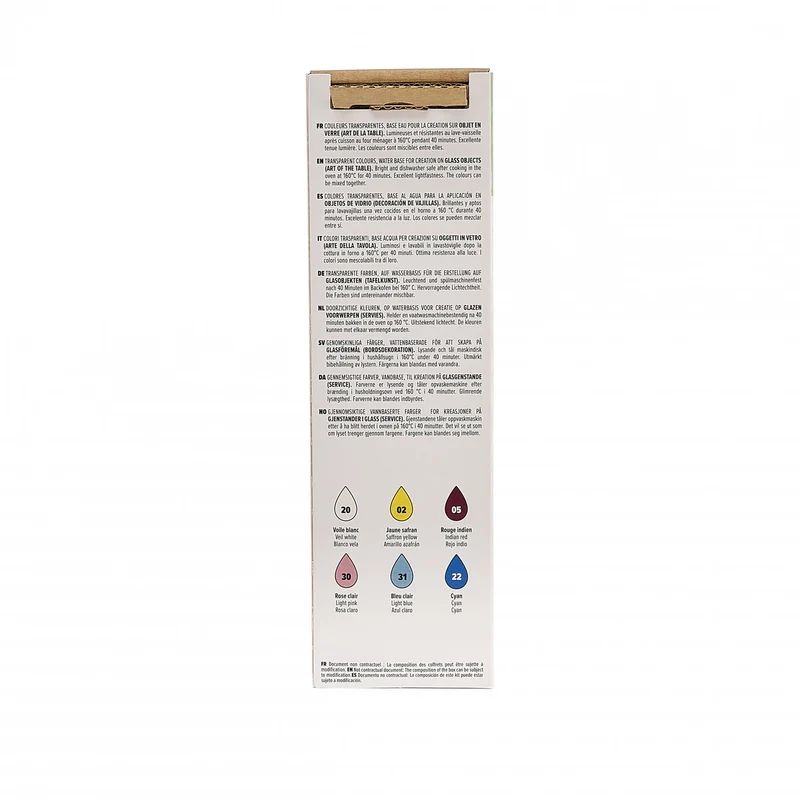 Pebeo Vitrea 160 σετ χρωμάτων για γυαλί 6 x 20 ml