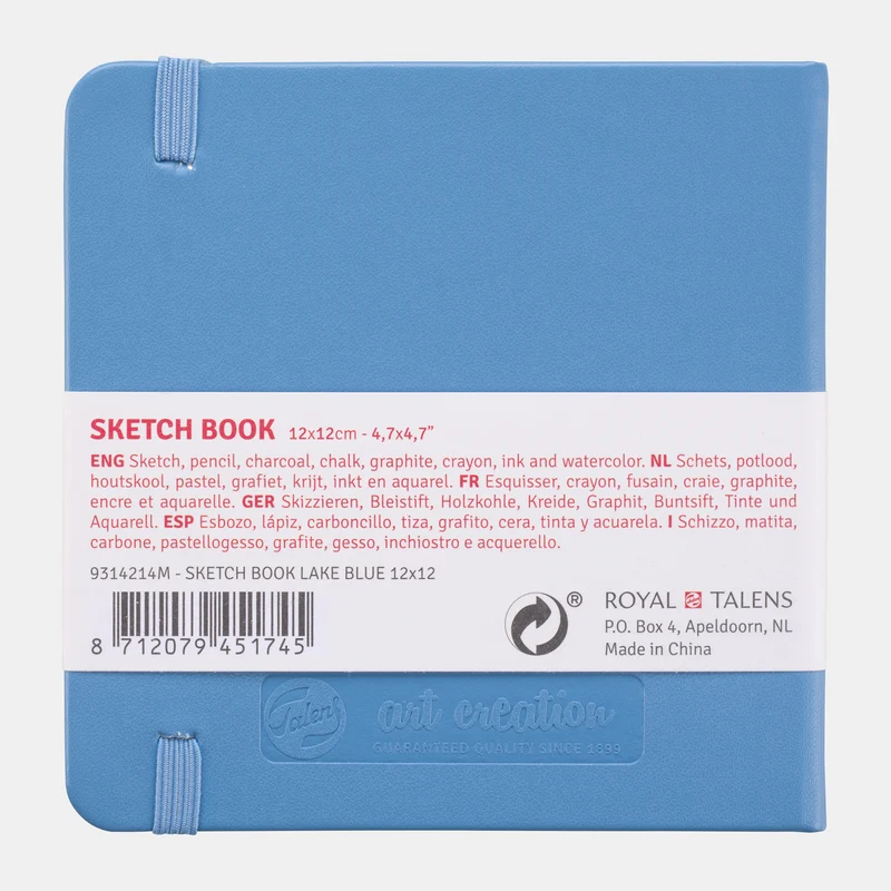 ROYAL TALENS Skizzenbuch Talens Art Creation Hellblau 12 x 12 cm, 140 g, 80 Blatt