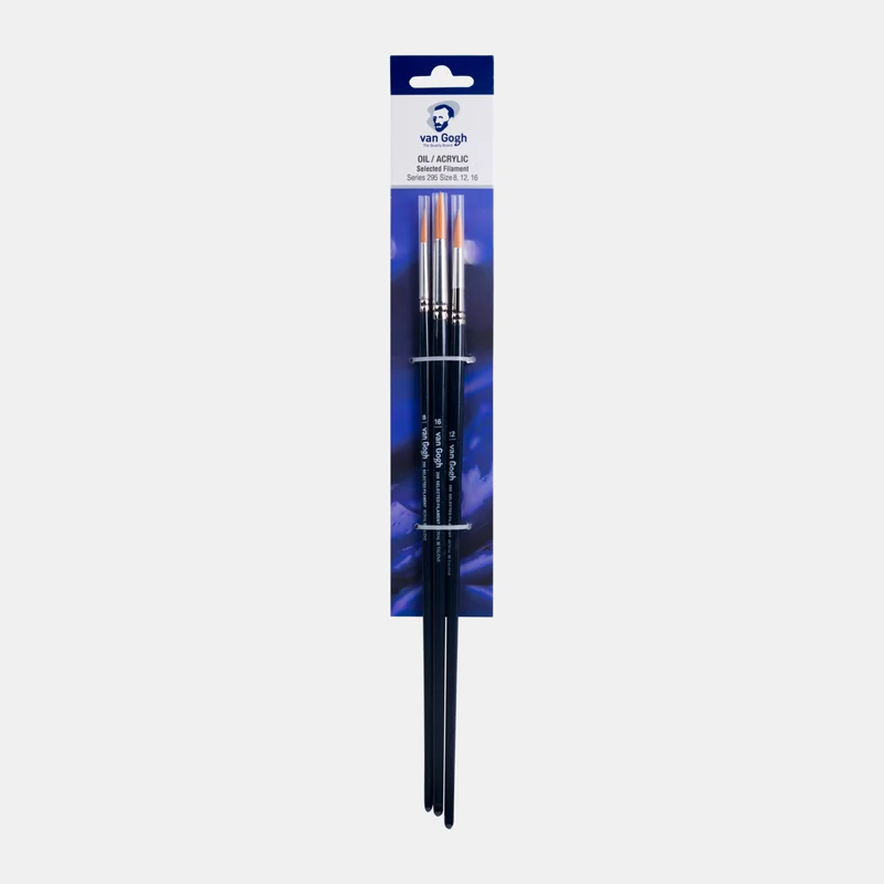 ROYAL TALENS Van Gogh serie 295 set di pennelli per pittura a olio e acrilico, misure 8, 12, 16