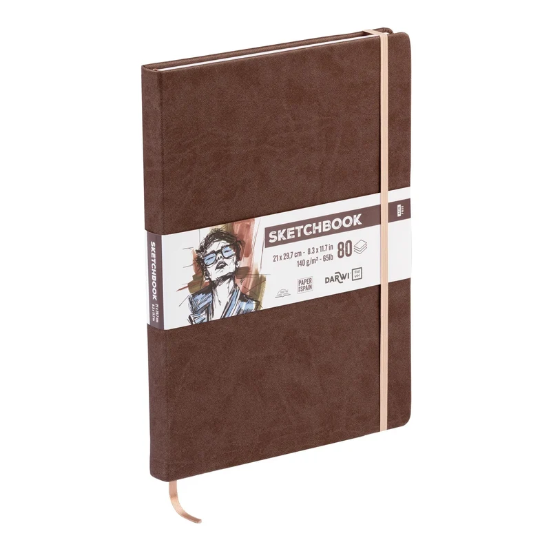 Blok za skiciranje DARWI For You smeđi A4 - 140 g/m², 80 listova