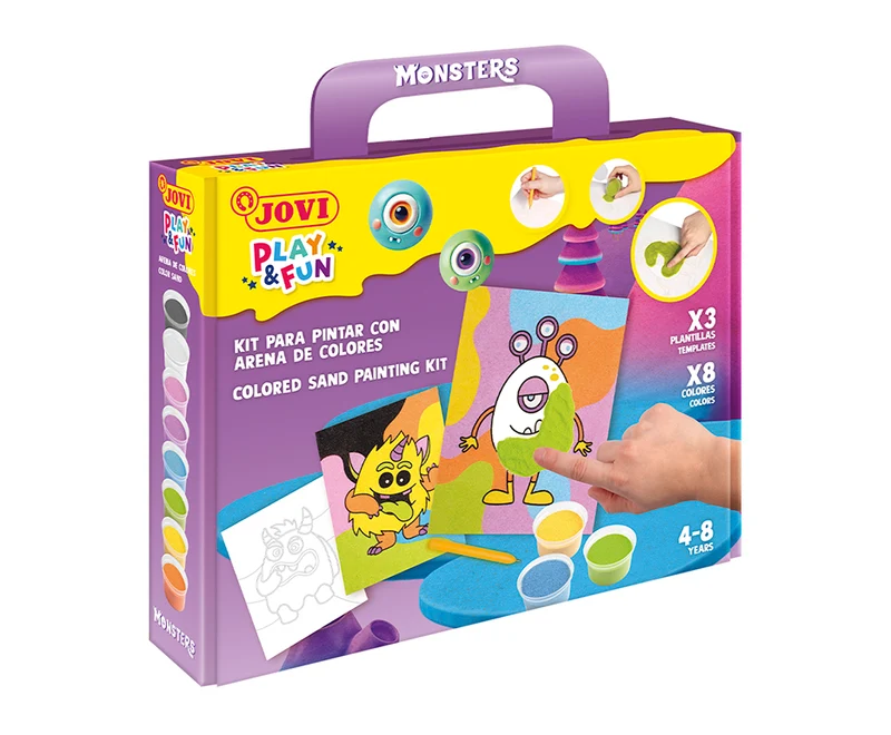 JOVI Play&Fun set za slikanje s peskom Monsters 12 kosov